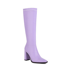 Gala Purple Knee High Boots Newgew