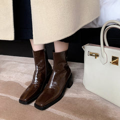 Eyad Brown Crocodile Leather Sock Boots NEW GEW