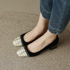 Faye Embellished Square Toe Heels Black Newgew