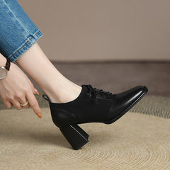 Iris Black Oxford Heels Newgew