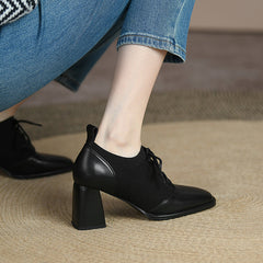 Iris Black Oxford Heels Newgew