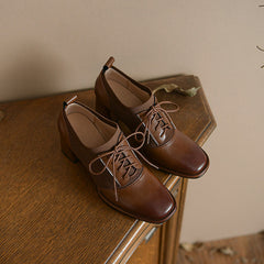 Iris Brown Oxford Heels Newgew