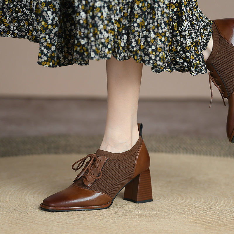 Iris Brown Oxford Heels Newgew