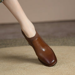 Ivy Brown Square Toe Heels newgew