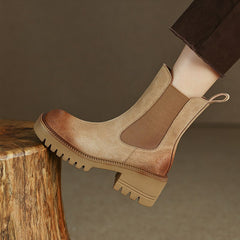 Haya Tan Chelsea Lug Sole Combat Boots Newgew