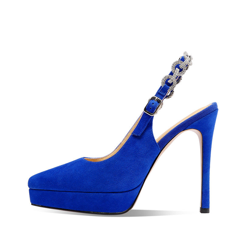 Falyn Royal Blue Platform Heels NEW GEW