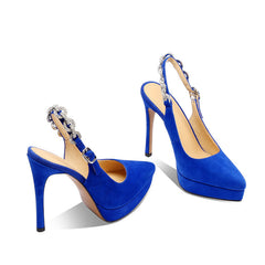 Falyn Royal Blue Platform Heels NEW GEW