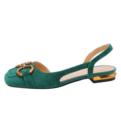 Dottie Suede Slingback Handmade Flats NEW GEW