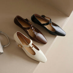 Flora Vintage T Strap Heels Brown Newgew