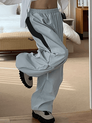 Zip Fly Wide Leg Parachute Pants NewGew