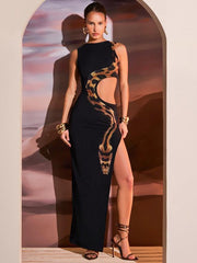 Elegance Meets Seduction: Slim-Fit Split-Back Maxi Dress Newgew Dresses