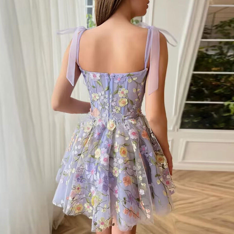 Embroidery Floral Corset Dress Newgew Dresses