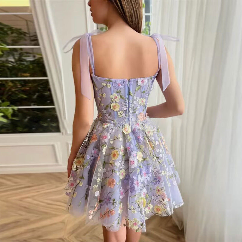 Embroidery Floral Corset Dress Newgew Dresses