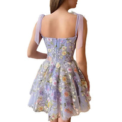 Embroidery Floral Corset Dress Newgew Dresses