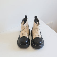 Women Retro Plaited Velcro Tape Boots Newgew Shoes