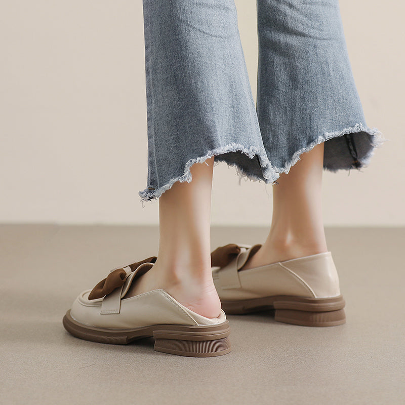 Women Fashion Bowknot Lug Sole Casual Shoes Newgew Shoes