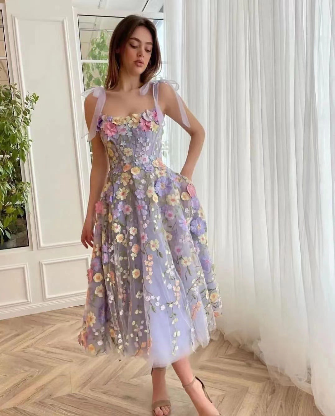 Embroidery Floral Corset Dress Newgew Dresses