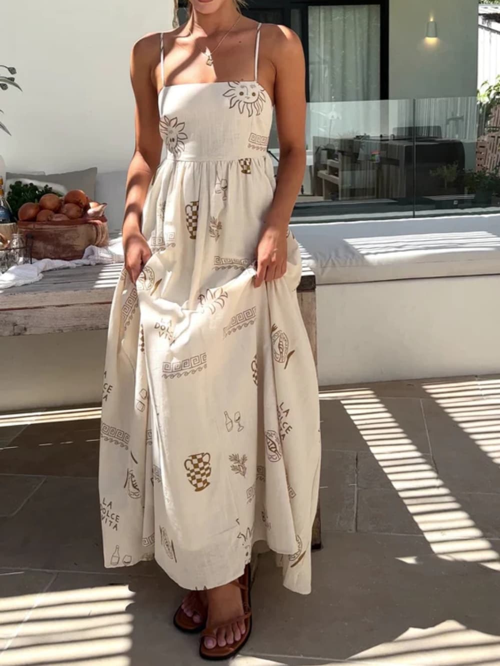 Chill Vibes Open-Back Spaghetti Strap Maxi Dress Newgew Dresses