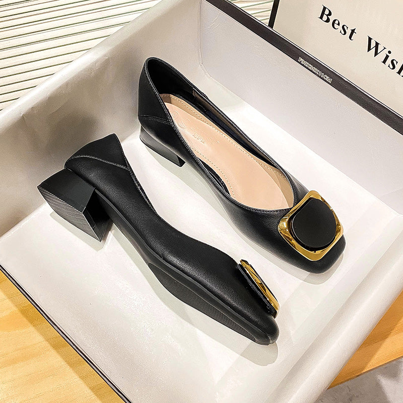 Women Fashion Cowhide Pumps Dress Shoes Newgew Shoes