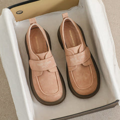 Women Retro Suede Minimalist Velcro Tape Casual Shoes Newgew Shoes