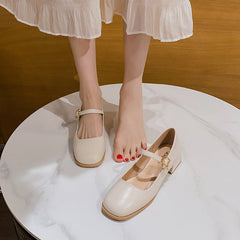 Women Casual Solid Soft Chunky Heel Pumps Newgew Shoes