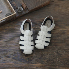 Women Retro Handcraft Plaited Leather Casual Sandals Newgew Shoes