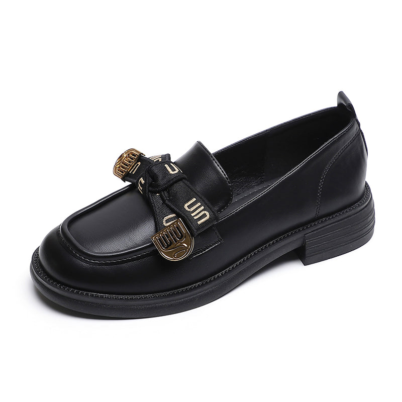 Women Fashion Bowknot Casual Lug Sole Loafers Newgew Shoes