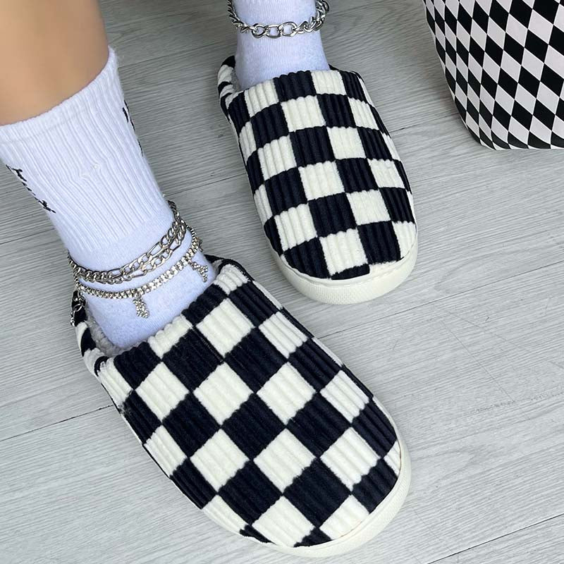 Casual Living Patchwork Round Keep Warm Shoes NewGew