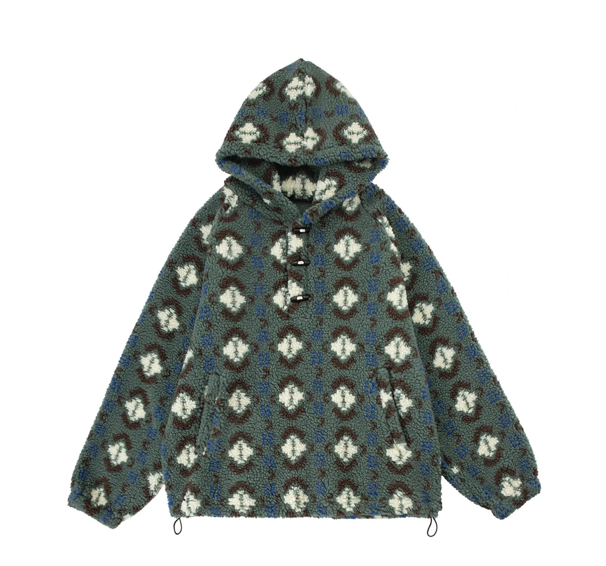 Geometric Borg Fleece Hoodie Newgew