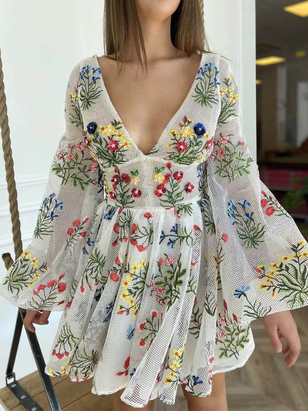 Design Sense Lantern Sleeve Dress Newgew Dresses