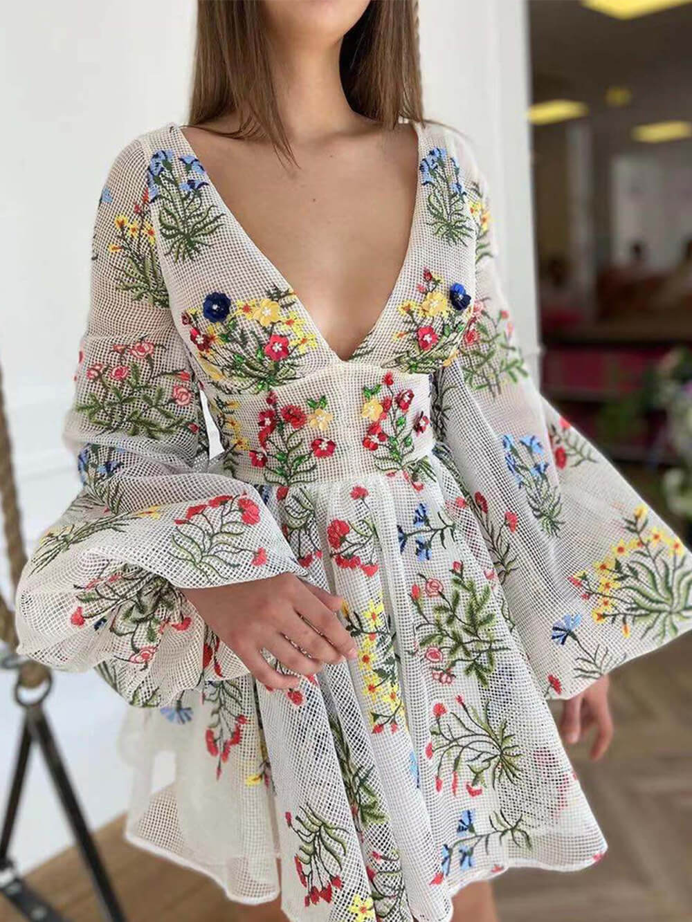 Design Sense Lantern Sleeve Dress Newgew Dresses