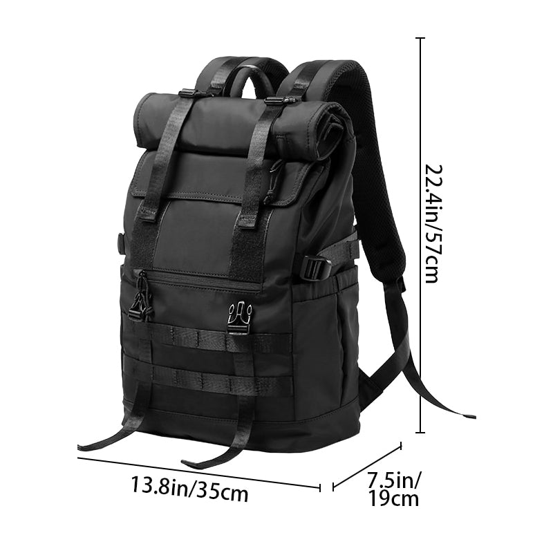 Roll Top Utility Strap Backpack Newgew