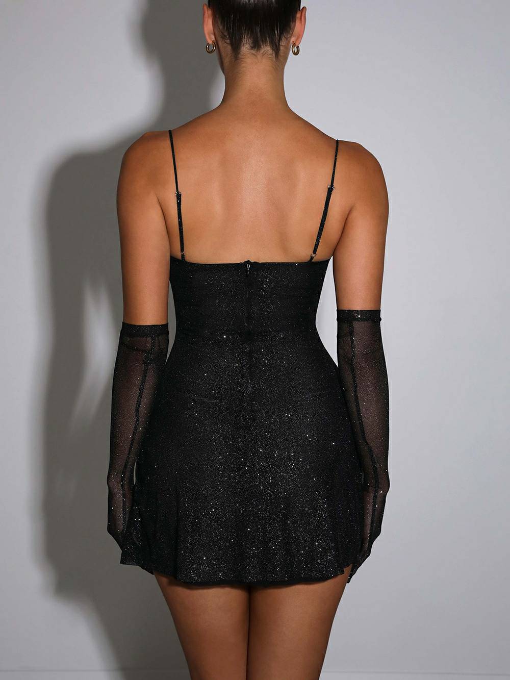 Pixie Mini Dress - Black Sparkle Newgew Dresses