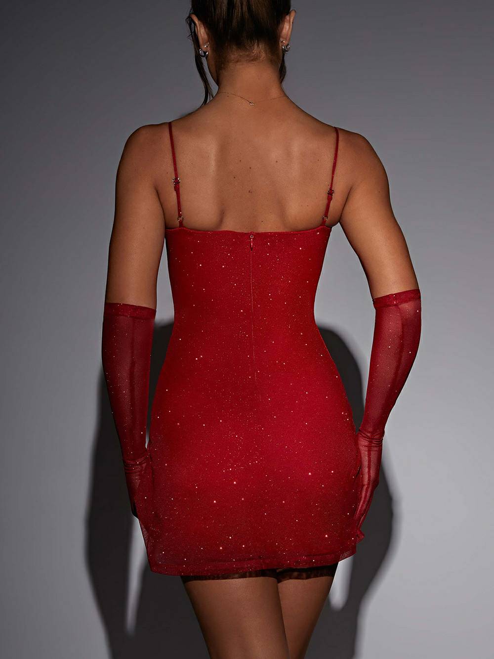 Pixie Mini Dress - Red Sparkle Newgew Dresses