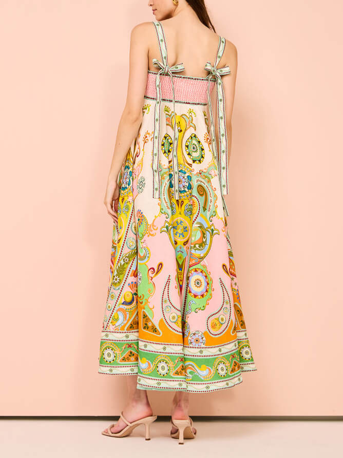Camisole Unique Holiday Print Midi Dress Newgew Dresses