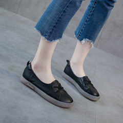 Women Casual Soft Leather Antiskid Flats Newgew Shoes