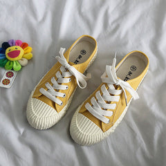 Women's Semi Spring Vintage Style Cloth Canvas Shoes Newgew