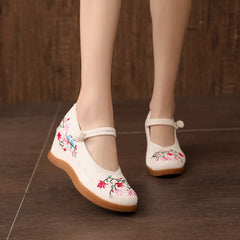 Women's Embroidered Ancient Height Increasing Insole For Canvas Shoes Newgew