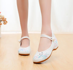 Embroidered Cotton Upgraded Thickened Tendon Bottom Canvas Shoes Newgew