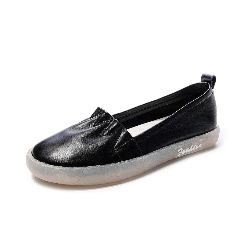 Women Soft Leather Casual Flats Shoes Newgew Shoes