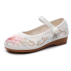 Women's Chinese Style Embroidered Cotton Tea Specialist Canvas Shoes Newgew