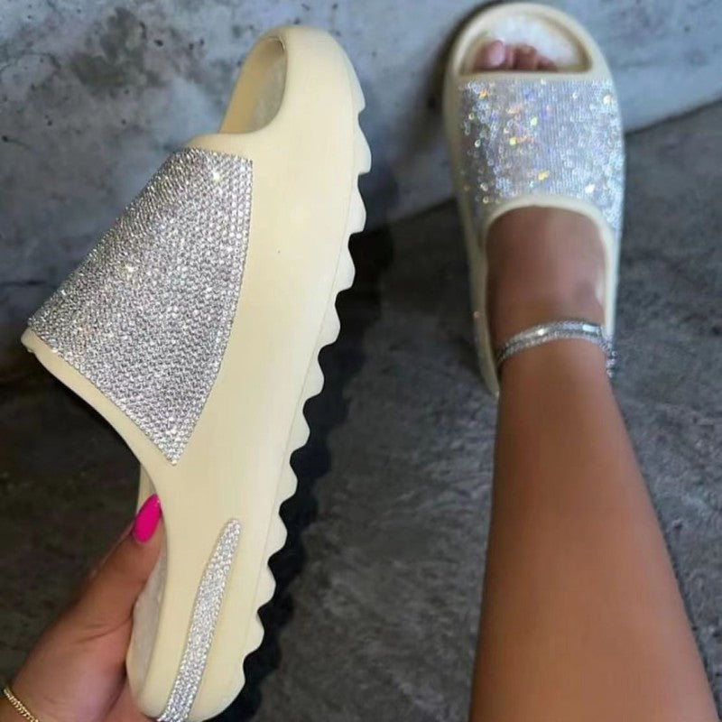 Casual Rhinestone Round Shoes NewGew