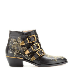 Rivets Velvet Ankle Boots Newgew