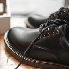 Men Minimalist Leather Flat Casual Work Shoes Newgew Shoes