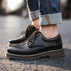 Men Minimalist Leather Flat Casual Work Shoes Newgew Shoes
