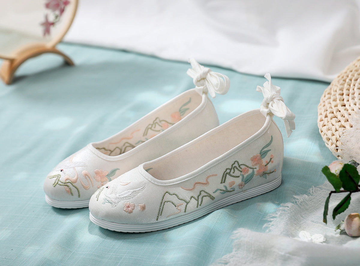 Charming Fairy Height Increasing Insole Bow Canvas Shoes Newgew