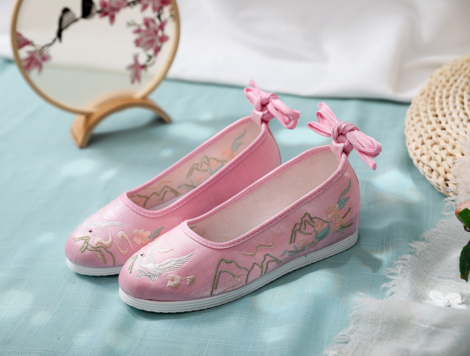 Charming Fairy Height Increasing Insole Bow Canvas Shoes Newgew