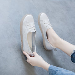 Women Casual Soft Leather Antiskid Flats Newgew Shoes