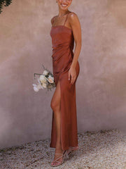 Fashionable Slit Suspender Dress Newgew Dresses