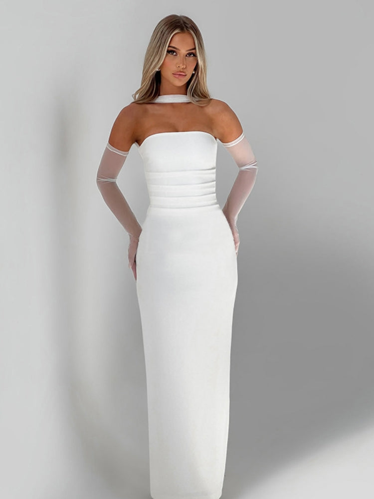 Strapless Lace Trim Dress Set Newgew Dresses